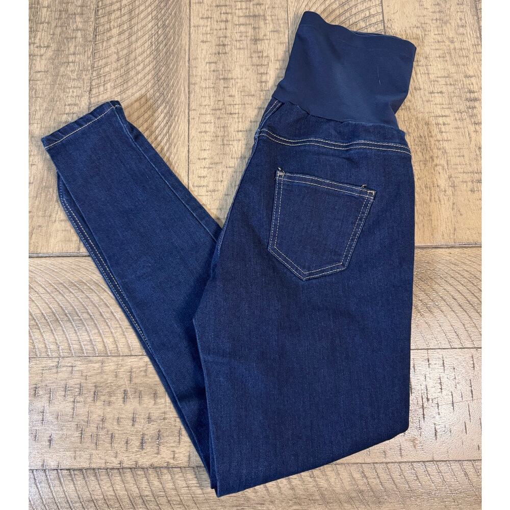 Time and Tru Maternity Jeggings Size S 4-6 Dark Wash Pull On Skinny